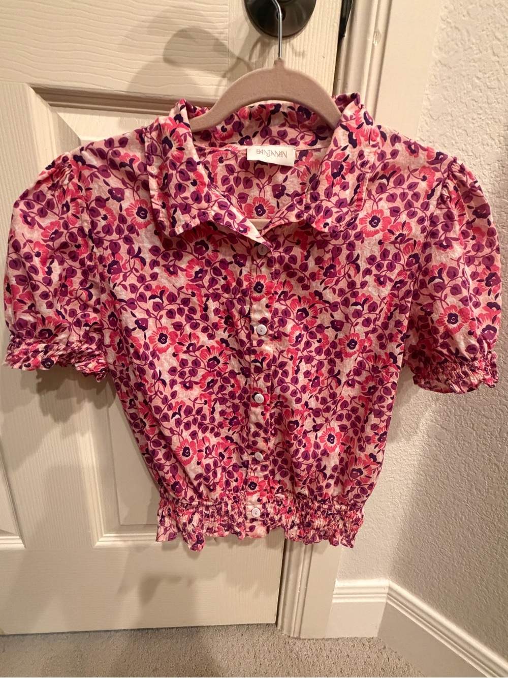 Banjanan Floral Button Front Top